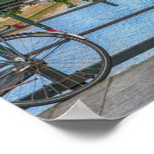 Amsterdam City View - Alte Gebäude, Fluss, Boote Poster (Ecke)