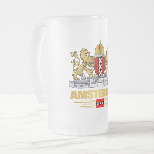Amsterdam COA Mattglas Bierglas (Vorderseite Links)