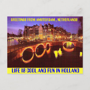 AMSTERDAM DER BESTE ORT POSTKARTE