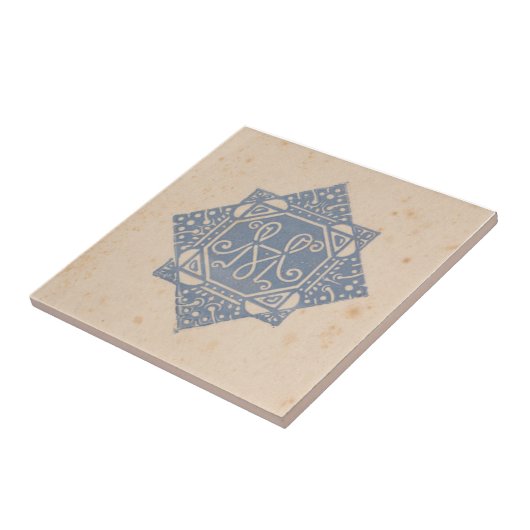 Amsterdam Design Blue Beige Fliese (Seite)