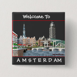 AMSTERDAM, DIE NIEDERLANDE BUTTON