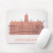 Amsterdam, die Niederlande | Skyline der Mousepad (Mit Mouse)