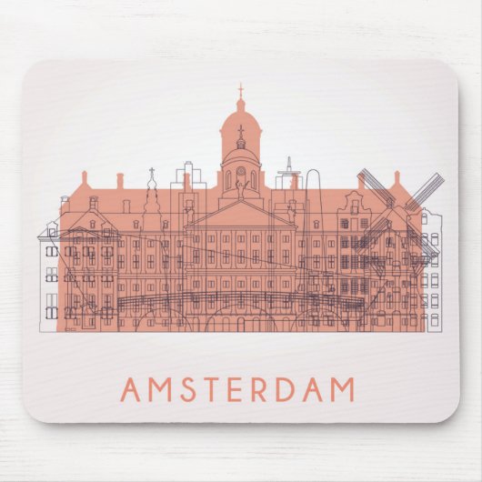 Amsterdam, die Niederlande | Skyline der Mousepad (Vorne)