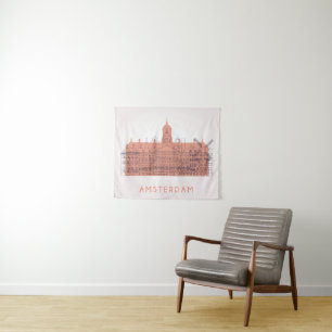 Amsterdam, die Niederlande   Skyline der Wandteppich
