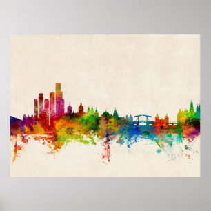 Amsterdam die niederländischen Skyline Poster