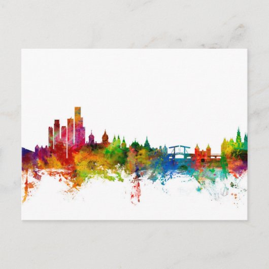 Amsterdam die niederländischen Skyline Postkarte (Vorderseite)