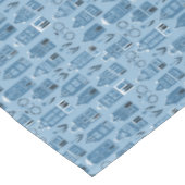 Amsterdam Dutch Houses Bikes Tulips Quirky Blue Tischdecke (Schrägansicht)