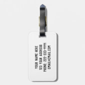 Amsterdam Dutch Houses Tulips Bikes Pattern Red Gepäckanhänger (Rückseite vertikal)