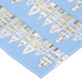 Amsterdam Dutch Houses Watercolor Village Blue Tischdecke (Schrägansicht)