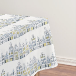 Amsterdam Dutch Houses Watercolor Village Tischdecke