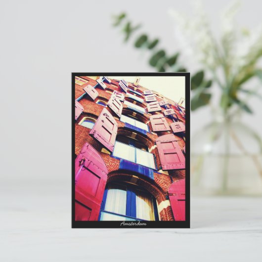 Amsterdam - Dutch Style Window Postkarte (Stehend Vorderseite)