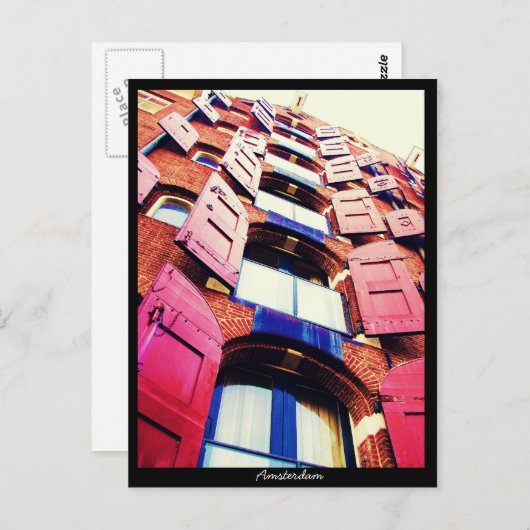 Amsterdam - Dutch Style Window Postkarte (Vorne/Hinten)