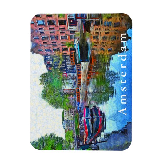 Amsterdam. Ein ruhiger Hafen. Magnet (Vertikal)