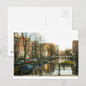 Amsterdam Fahrrad Postkarte (Vorne/Hinten)