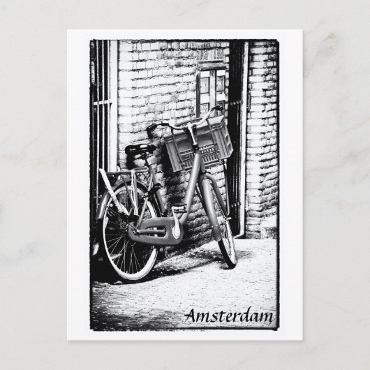 Amsterdam, Fahrrad, Urlaub Niederlande Postkarte (Vorderseite)