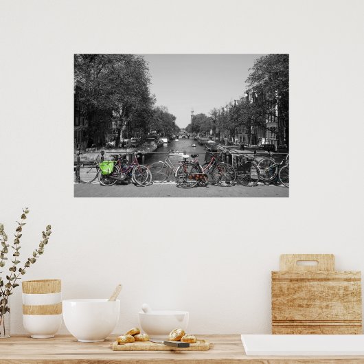 Amsterdam Fahrräder Poster (Küche)