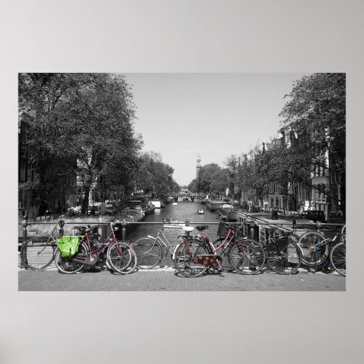 Amsterdam Fahrräder Poster (Vorne)
