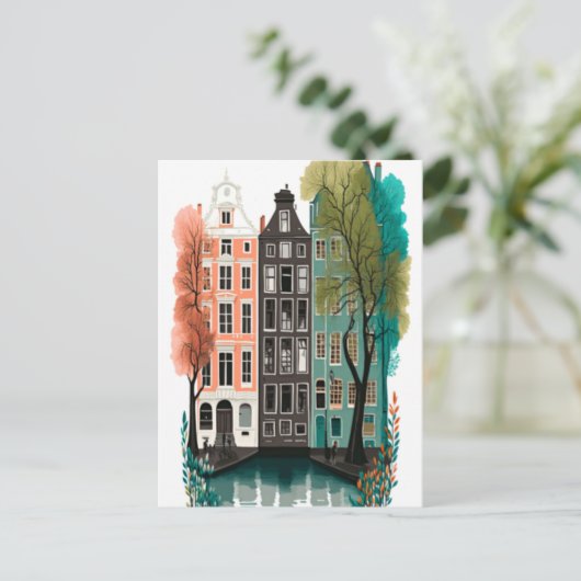 Amsterdam Feiertagspostkarte (Stehend Vorderseite)