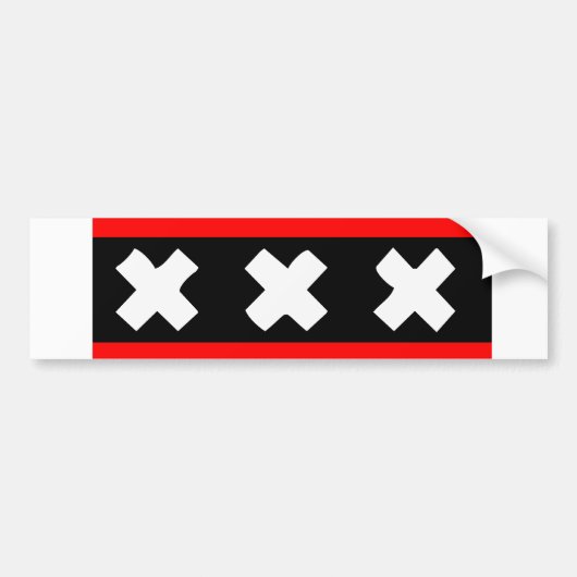 Amsterdam flag autoaufkleber (Vorne)