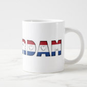 Amsterdam Flag Farben Typografie Muster Herz Jumbo-Tasse (Rechts)