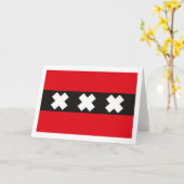 Amsterdam Flag Greeting Card Karte (Gelbe Blume)