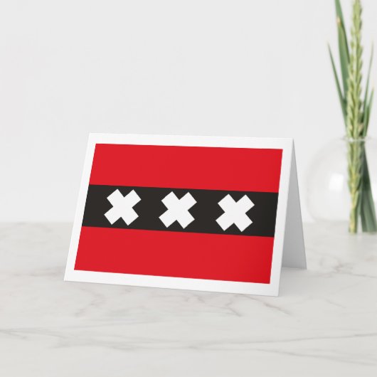 Amsterdam Flag Greeting Card Karte (Vorderseite)