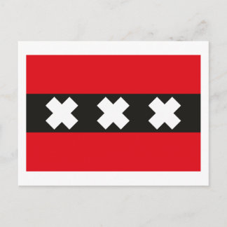 Amsterdam Flag Postcard Postkarte