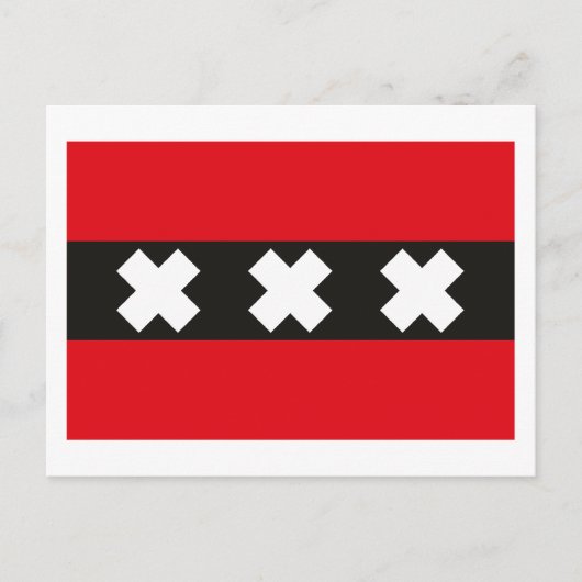 Amsterdam Flag Postcard Postkarte (Vorderseite)