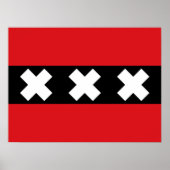 Amsterdam Flag Poster (Vorne)