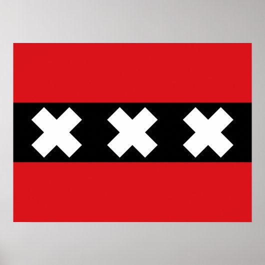 Amsterdam Flag Poster (Vorne)