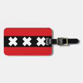 Amsterdam-Flagge Gepäckanhänger (Vorderseite horizontal)