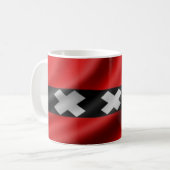 Amsterdam-Flagge Kaffeetasse (Vorderseite Links)
