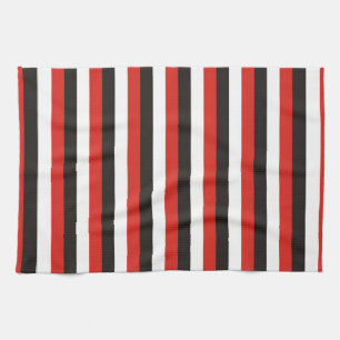 Amsterdam-Flagge Streifen Muster rot weiß schwarz Geschirrtuch