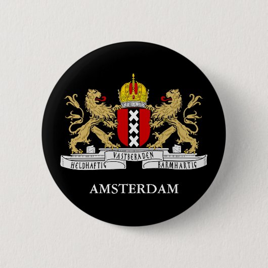 Amsterdam-Flaggen-Button Button (Vorderseite)