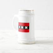 Amsterdam-Flaggen-Tasse Bierglas (Vorderseite Links)