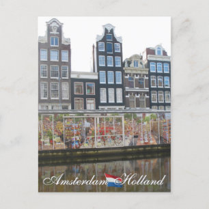 Amsterdam Flower Market Holland Postcard Postkarte