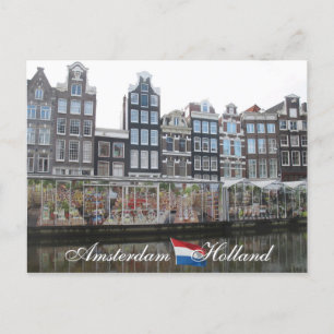 Amsterdam Flower Market Holland Postcard Postkarte