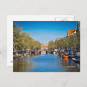 Amsterdam - Fluss Postkarte (Vorne/Hinten)