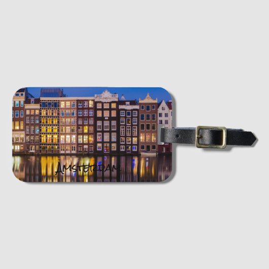 Amsterdam Gebäude Gepäckträger Tag Gepäckanhänger (Vorderseite (Horizontal))