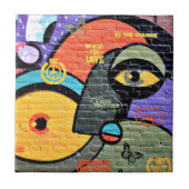 Amsterdam Graffiti, farbig und cool, Fliese (Vorderseite)