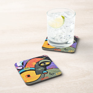 Amsterdam Graffiti, farbig und cool, Getränkeuntersetzer