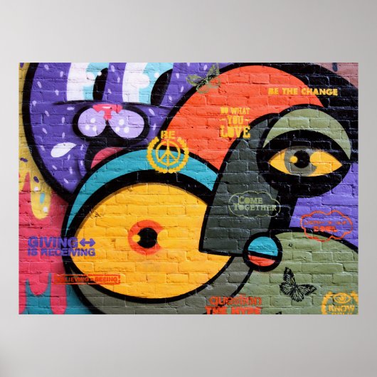 Amsterdam Graffiti Poster (Vorne)