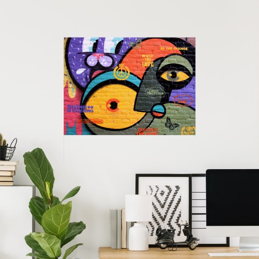 Amsterdam Graffiti Poster (Heimbüro)