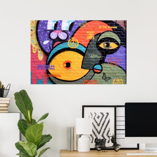 Amsterdam Graffiti Poster (Heimbüro)