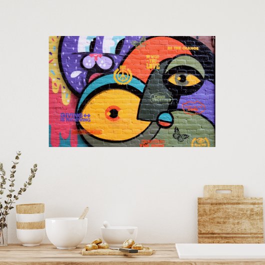 Amsterdam Graffiti Poster (Küche)