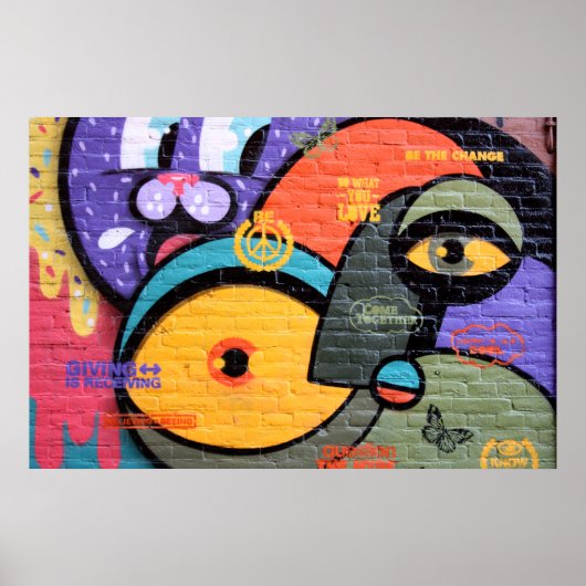 Amsterdam Graffiti Poster (Vorne)