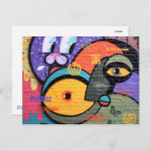 Amsterdam Graffiti Postkarte (Vorne/Hinten)