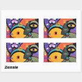 Amsterdam Graffiti Rechteckiger Aufkleber (Blatt)