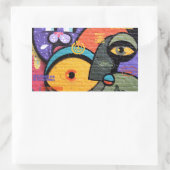 Amsterdam Graffiti Rechteckiger Aufkleber (Tasche)