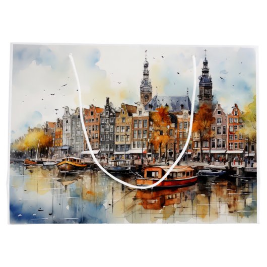 Amsterdam Große Geschenktüte (Rückseite)